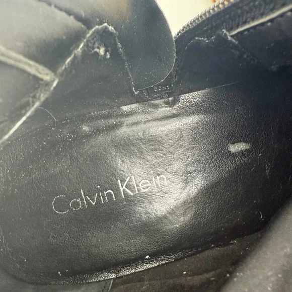 Calvin Klein Rae Over The Knee Boots Black Suede Women's 8.5M Flat Zip 21" Tall - Picture 8 of 8